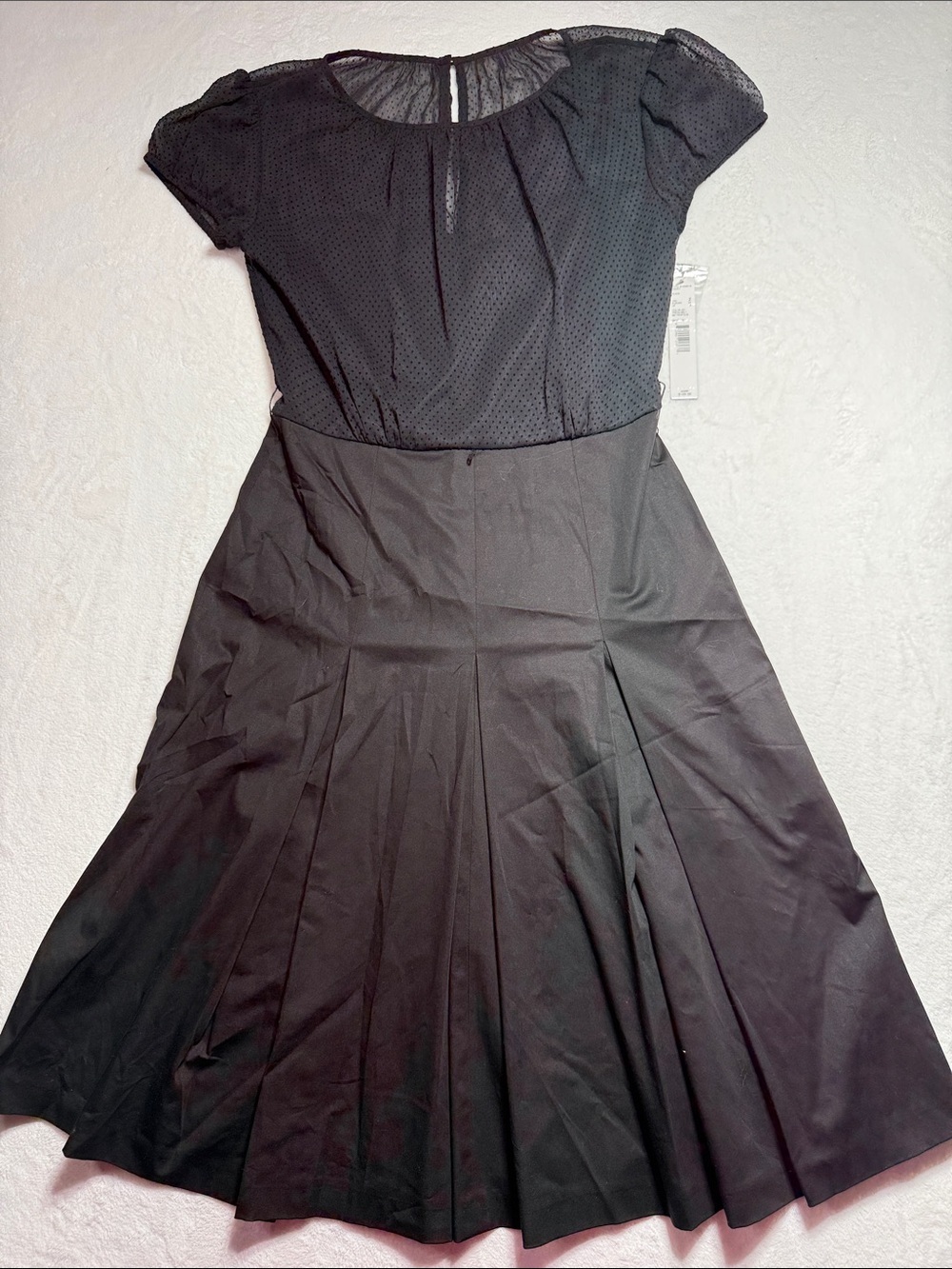 ANTONIO MELANI Black Fit-and-Flare Midi Dress